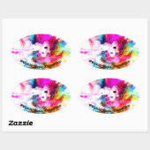 Kleuren van Passie Ovale Sticker (Vel)