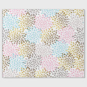 Kleuren van pasta abstract sterburstpatroon cadeaupapier (Vlak)