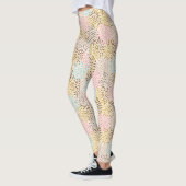 Kleuren van pasta abstract sterburstpatroon leggings (Links)