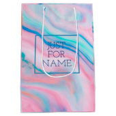 Kleuren van pasta die abstracte marmersteen van de medium cadeauzakje (Achterkant)