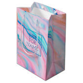 Kleuren van pasta die abstracte marmersteen van de medium cadeauzakje (Achterkant Gekanteld)