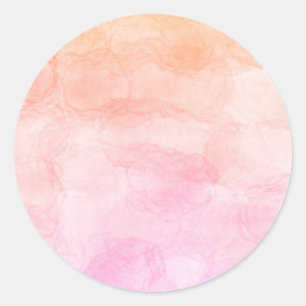 Kleuren van pasta en artistieke waterverf geschild ronde sticker