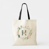 Kleuren van pasta's geweldig met een bloem H Tote Bag (Achterkant)