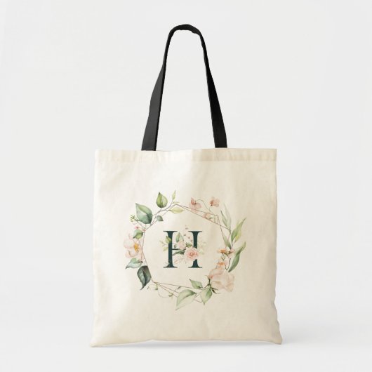 Kleuren van pasta's geweldig met een bloem H Tote Bag (Voorkant)