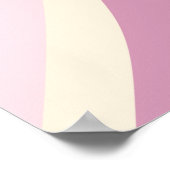 Kleuren van Pink Groovy Heart Poster (Hoek)