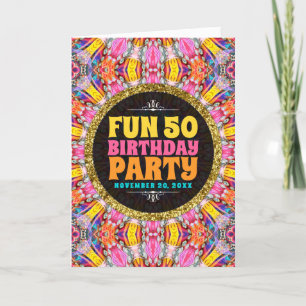 Kleuren van Plezierige 50e Verjaardag Groovy Bohee