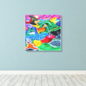 Kleuren van Puerto Rico - Caraïben Canvas Afdruk (Insitu (Houten vloer))