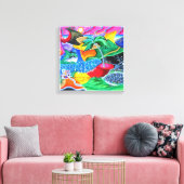Kleuren van Puerto Rico - Caraïben Canvas Afdruk (Insitu (Woonkamer))