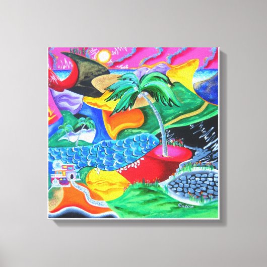 Kleuren van Puerto Rico - Caraïben Canvas Afdruk (Voorkant)