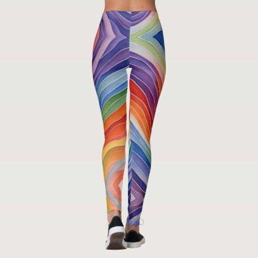 Kleuren van regenboog leggings (Achterkant)