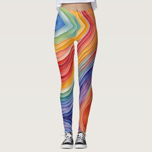 Kleuren van regenboog leggings (Voorkant)