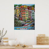 Kleuren van Riomaggiore, Cinque Terre Poster (Keuken)