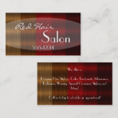 Kleuren van rood haar Kleuren Stylist Visitekaartj Visitekaartje (Voorkant / Achterkant)