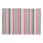 Kleuren van roze en grijs gestreepte Kussenslopen (Achterkant-Links)