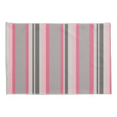 Kleuren van roze en grijs gestreepte Kussenslopen (Achterkant-Rechts)