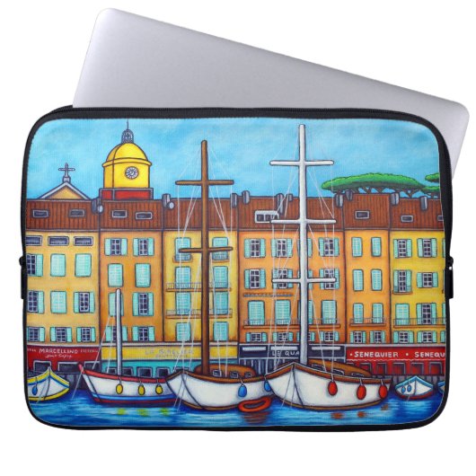 Kleuren van Saint-Tropez Electronic Bag Laptop Sleeve (Voorkant)