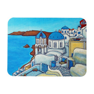 Kleuren van Santorini Magnet van Lisa Lorenz Magneet