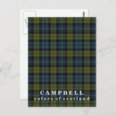 Kleuren van Schotland Campbell Tartan Briefkaart (Voorkant / Achterkant)