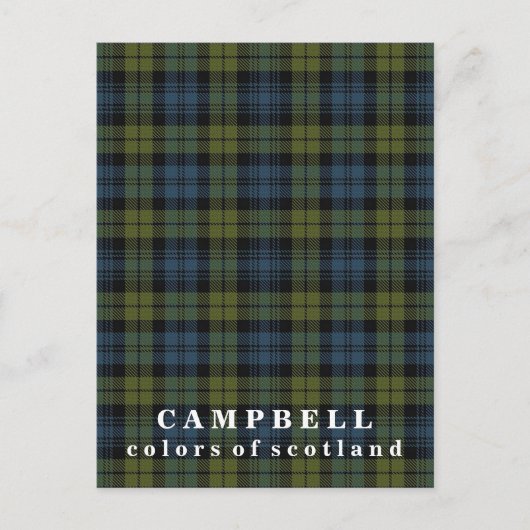 Kleuren van Schotland Campbell Tartan Briefkaart (Voorkant)