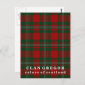 Kleuren van Schotland Clan Gregor Tartan Briefkaart (Voorkant / Achterkant)