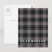 Kleuren van Schotland Clan Moffat Tartan Briefkaart (Voorkant / Achterkant)