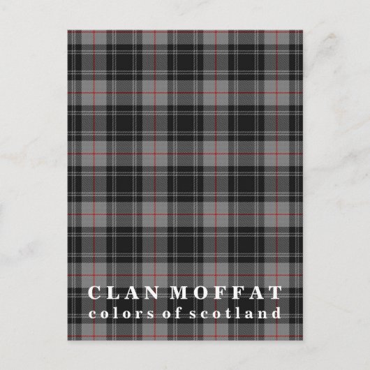 Kleuren van Schotland Clan Moffat Tartan Briefkaart (Voorkant)