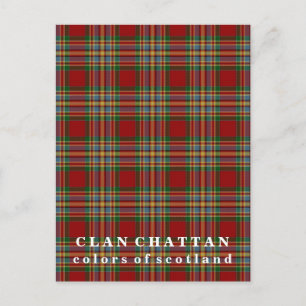 Kleuren van Scotland Clan Chattan Tartan Briefkaart