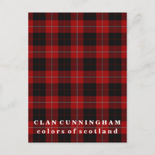 Kleuren van Scotland Clan Cunningham Tartan Briefkaart