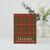 Kleuren van Scotland Clan Hay Tartan Briefkaart (Staand voorkant)
