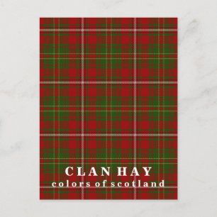 Kleuren van Scotland Clan Hay Tartan Briefkaart