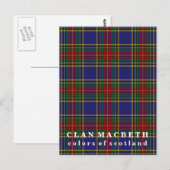 Kleuren van Scotland Clan MacBeth Tartan Briefkaart (Voorkant / Achterkant)