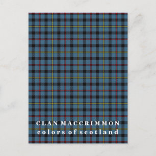 Kleuren van Scotland Clan MacCrimmon Tartan Briefkaart