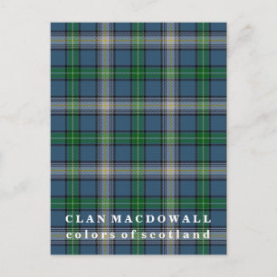 Kleuren van Scotland Clan MacDowall Tartan Briefkaart