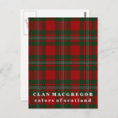 Kleuren van Scotland Clan MacGregor Tartan Briefkaart (Voorkant / Achterkant)
