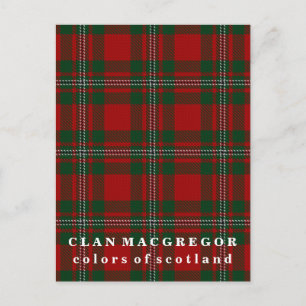 Kleuren van Scotland Clan MacGregor Tartan Briefkaart