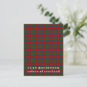 Kleuren van Scotland Clan MacIntosh Tartan Briefkaart (Staand voorkant)