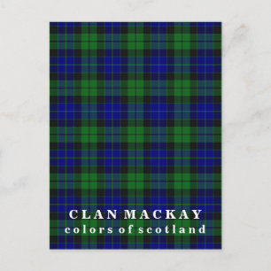 Kleuren van Scotland Clan MacKay Tartan Briefkaart