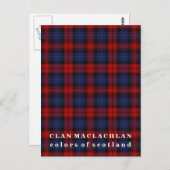 Kleuren van Scotland Clan MacLachlan Tartan Briefkaart (Voorkant / Achterkant)