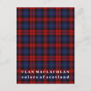 Kleuren van Scotland Clan MacLachlan Tartan Briefkaart