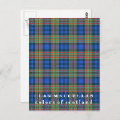 Kleuren van Scotland Clan MacLellan Tartan Briefkaart (Voorkant / Achterkant)