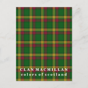 Kleuren van Scotland Clan MacMillan Tartan Briefkaart