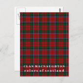 Kleuren van Scotland Clan MacNaughton Tartan Briefkaart (Voorkant / Achterkant)