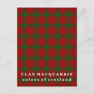 Kleuren van Scotland Clan MacQuarrie Tartan Briefkaart