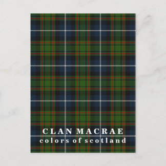 Kleuren van Scotland Clan MacRae Tartan Briefkaart