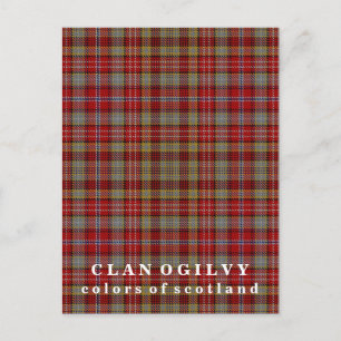 Kleuren van Scotland Clan Ogilvy Tartan Briefkaart
