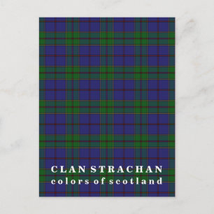 Kleuren van Scotland Clan Strachan Tartan Briefkaart