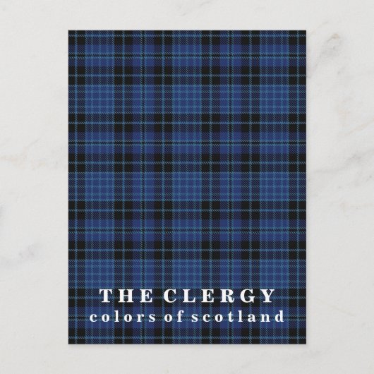 Kleuren van Scotland Clergy Tartan Briefkaart (Voorkant)