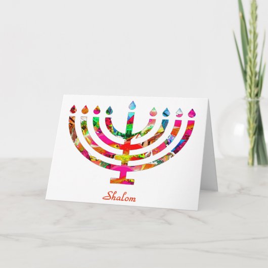 Kleuren van Shalom Feestdagen Kaart (Voorkant)
