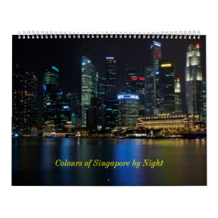Kleuren van Singapore naar nacht Kalender