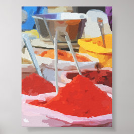 Kleuren van Specerijen Poster